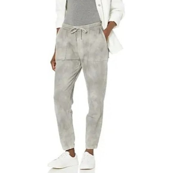 HUDSON JEANS Tie Dye Cotton French Terry Joggers in Monument Ice Dye NWT - Picture 1 of 6